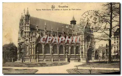 Cartes postales Bruxelles Eglise Notre Dame du Sablon et Square du Petit Sablon