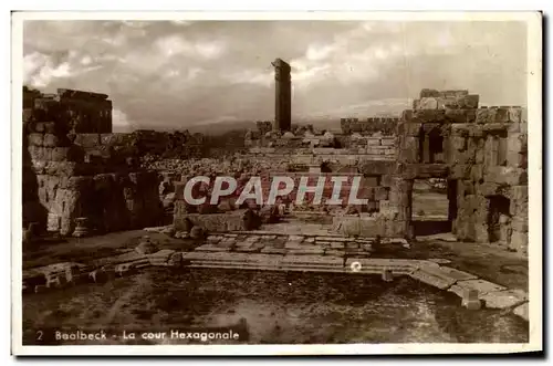 Ansichtskarte AK Baalbeck La Cour Hexagonale Liban