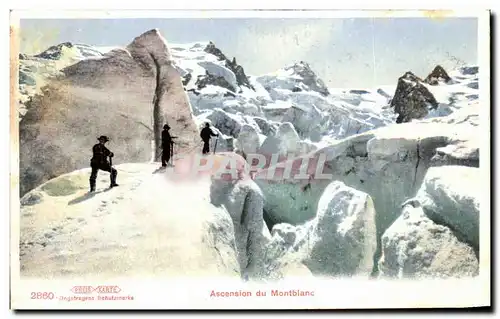 Ansichtskarte AK Ascension du Montblanc Alpinisme