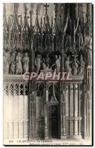 Cartes postales Chartres La Cathedrale Baldaquin Le Choeur