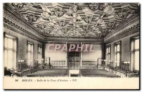 Ansichtskarte AK Rouen Salle de la Cour d&#39Assises