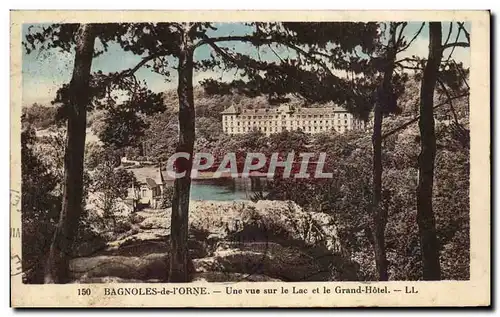 Cartes postales Bagnoles de l'Orne Une vue sur le Lac et le Grand Hotel