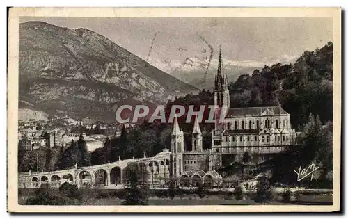 Ansichtskarte AK Lourdes La Basilique et le Pic du Jer