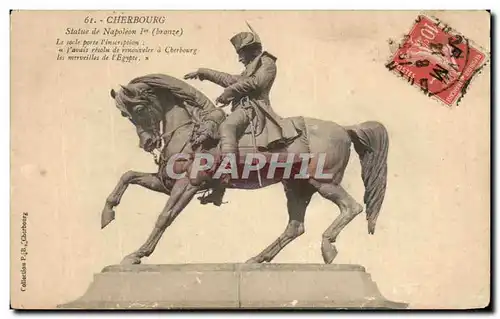 Cartes postales Cherbourg Statue de Napoleon 1er