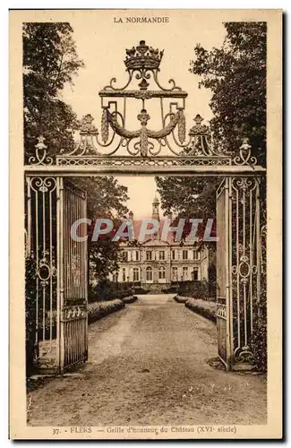 Ansichtskarte AK Flers Grille d&#39Honneur du Chateau