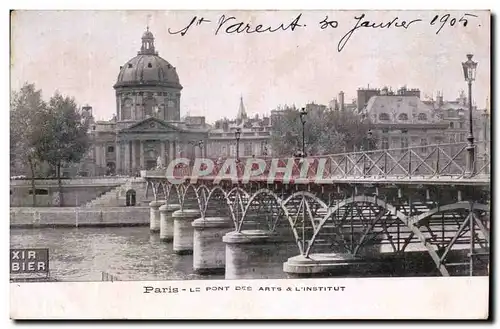 Cartes postales Paris Le Pont Des Arts L&#39Institut