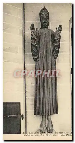 Cartes postales Basilique Notre Dame d&#39Auvesnieres statue en bois
