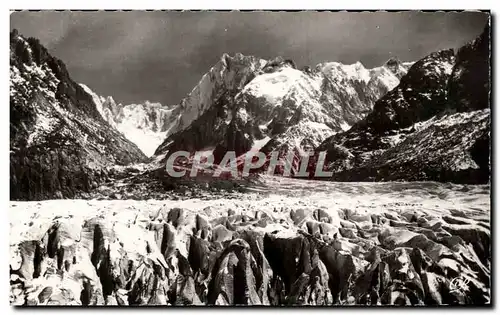 Ansichtskarte AK Chamonix Mont Blanc Les Seracs Les Jorasses et I&#39Aiguille du Tacul