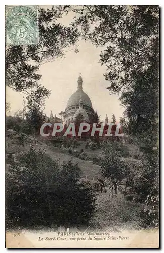 Ansichtskarte AK Paris Le Sacre Coeur vue prise du Square Saint Pierre Montmartre