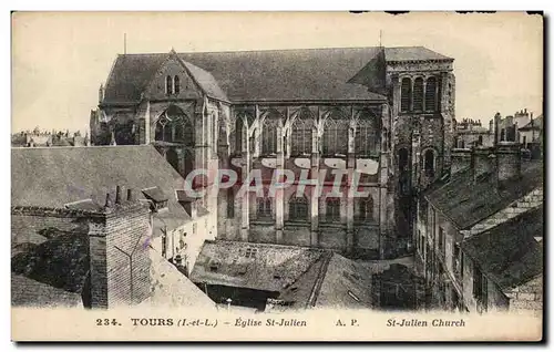 Cartes postales Tours Eglise St Julien