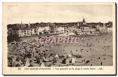 Ansichtskarte AK Les Sables d&#39Olonne Vue generale de la plage a maree basse