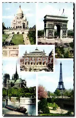 Cartes postales Paris Sacre Coeur Arc de Triomphe Opera Notre Dame Tour Eiffel