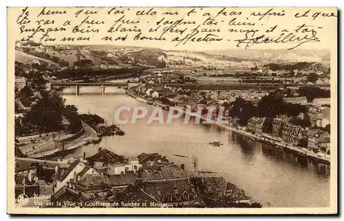 Cartes postales Namur Vue sur la Ville et Confluent de Sambre et Meuse