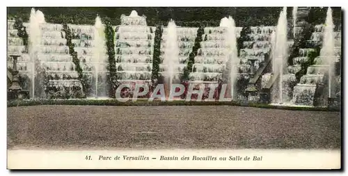 Ansichtskarte AK Parc De Versailles Bassin Des Rocailles Ou salle De Bal