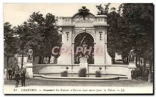 Cartes postales Chastres Monument des enfants D&#39Eure Et Loir Morts Pour La patrie