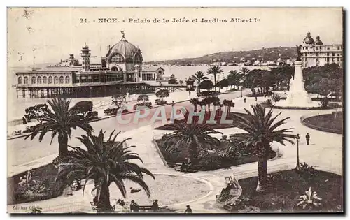 Ansichtskarte AK Nice palais De La Jetee Et Jardins Albert 1er