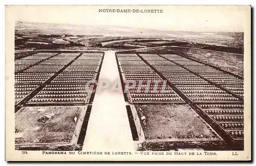 Ansichtskarte AK Panorama Du Cimetiere De Lorette Vue Prise Du Haut De La Tour Militaria