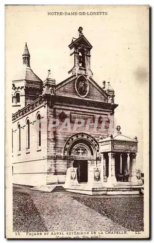 Cartes postales ND de Lorette Vue Notre Dame Facade Et Autel Exterieur De la Chapelle