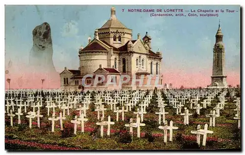 Cartes postales ND de Lorette Vue Notre Dame La Chapelle et la Tour