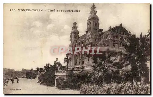 Cartes postales Monte Carlo Theatre et Terrasses