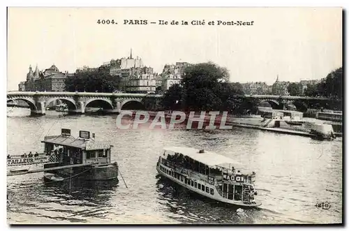 Ansichtskarte AK Paris Ile de la Cite et Pont Neuf Peniche Maggi