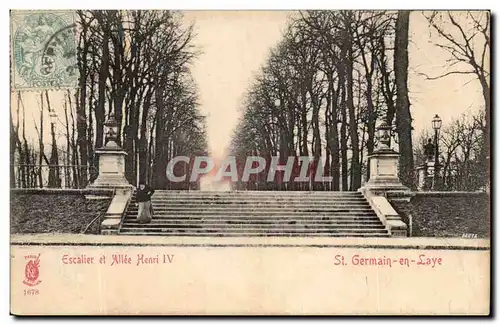 Cartes postales Escalier et Allee Henri IV St Germain en Laye