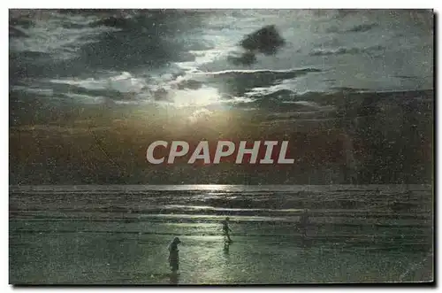 Cartes postales Deauville Plage Fleurie Coucher du Soleil