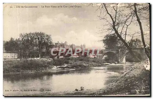Cartes postales Cite de Carcassonne Le Pont Vieux et la Cite