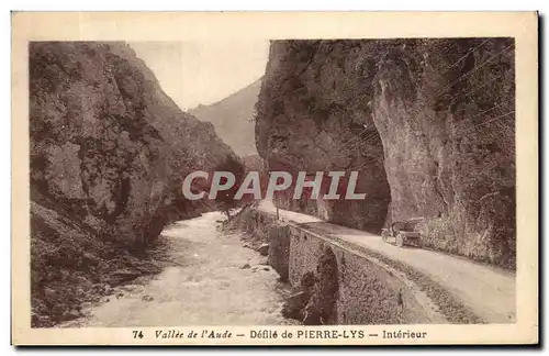 Ansichtskarte AK Vallee de I&#39Aude Defile de Pierre Lys Interieur