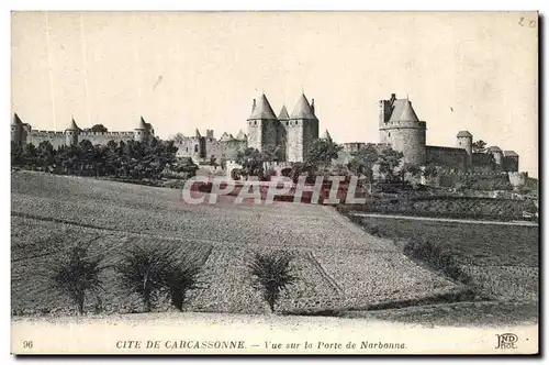 Ansichtskarte AK Cite De Carcassonne Vue sur la Porte de Narbonne