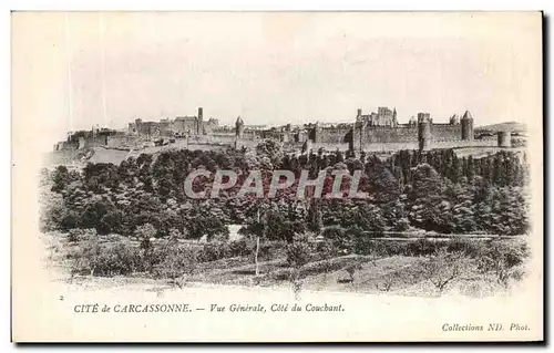 Ansichtskarte AK Cite de Carcassonne Vue Generale Cote du Couchant