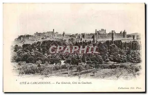 Cartes postales Cite de Carcassonne Vue Generale Cote du Couchant