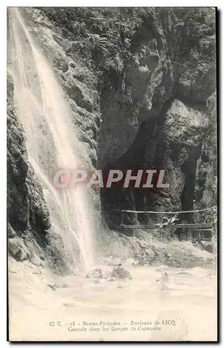 Cartes postales Basses Pyrenees Environs de Licq Cascade dans les Gorges de Cacouette