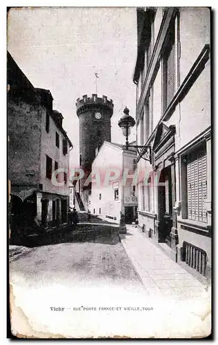 Cartes postales Vichy Rue Porte France Et Vieille Tour