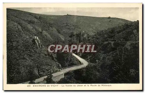 Cartes postales Environs de Vichy La Vallee du Jolan et la Route de Malavaux