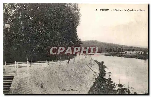 Cartes postales Vichy L&#39Allier le Quai et le Parc