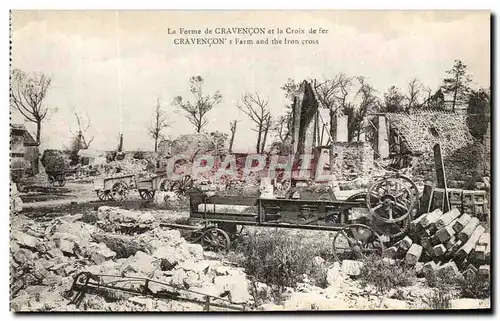 Cartes postales Le Ferme de Cravencon et la Croix de Fer Militaria