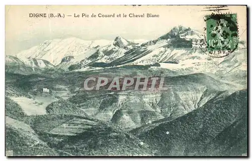 Cartes postales Digne Le Pic de Couard et le Cheval Blanc