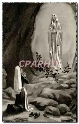 Cartes postales Lourdes Apparition de la Vierge