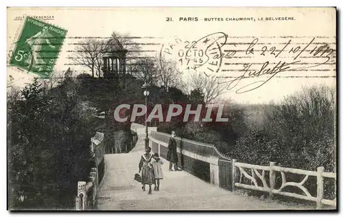 Ansichtskarte AK Paris Buttes Chaumont Le Belvedere