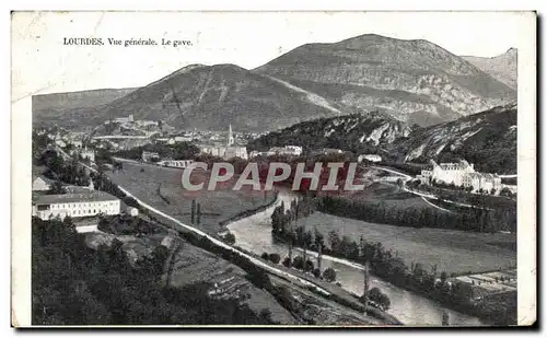 Cartes postales Lourdes Vue generale Le gave