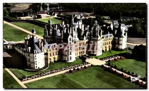 Ansichtskarte AK Les Merveilles Du Val De Loire Chambord Le Chateau Vu D&#39Avion