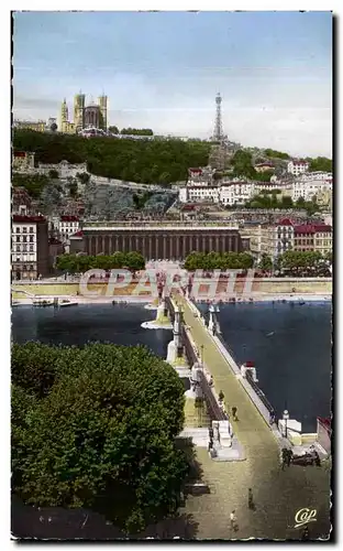 Ansichtskarte AK Lyon Le Palais de Justice et la Colline de Fourviere