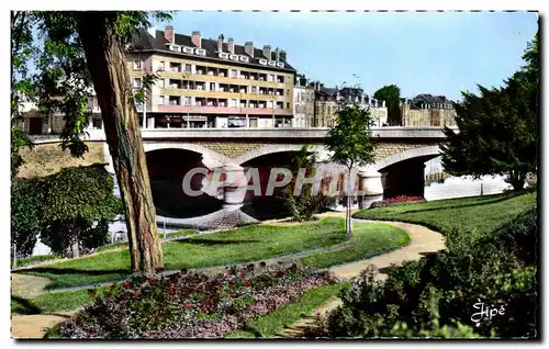 Ansichtskarte AK Le Mans Les Bords de la Sarthe les Jardins et nouveau Pont Yssoir