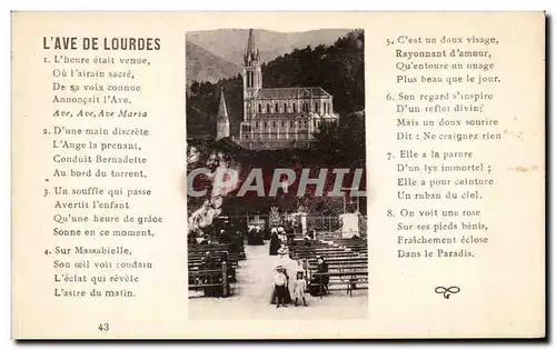 Cartes postales Lourdes L&#39Ave De Lourdes