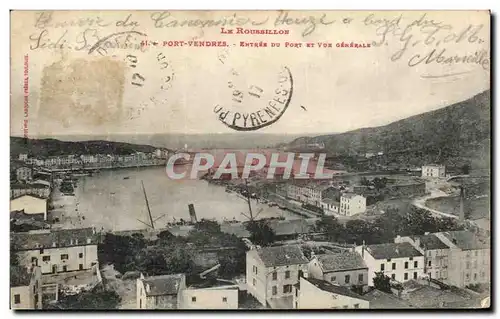 Cartes postales Le Roussillon Port Vendres Entree Du Port et vue generale