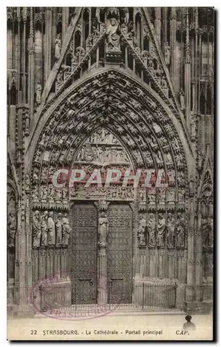 Cartes postales Strasbourg La Cathedrale Portall Principal