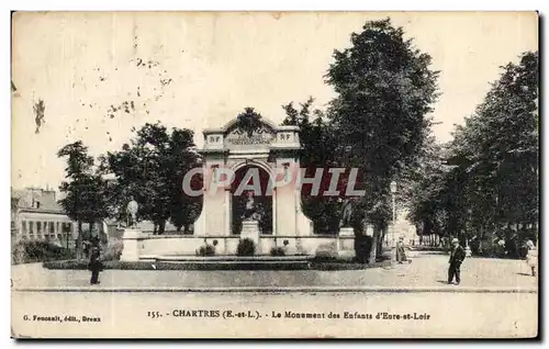 Ansichtskarte AK Chartres Le Monument des Enfants D&#39Eure et Loir