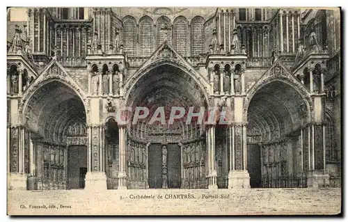 Ansichtskarte AK Cathedrale de Chartres Portail Sud