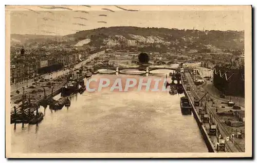 Cartes postales Rouen La Seine et la cote Ste Catherine